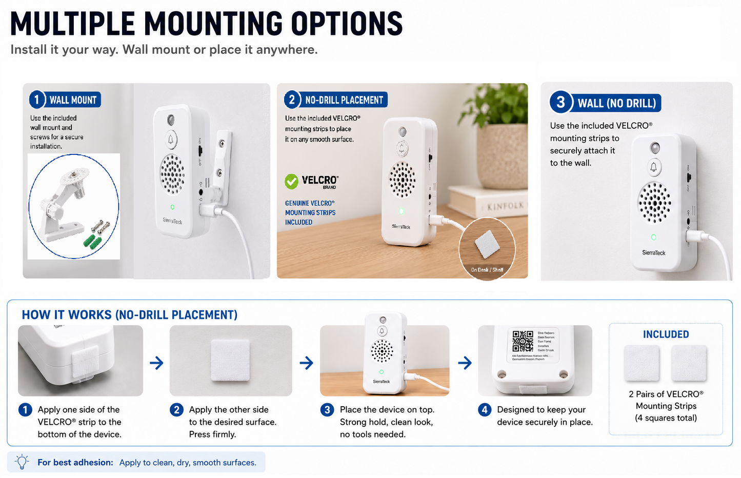 SierraTeck Pro – Smart Motion-Activated Audio Player with Wi-Fi & App Control