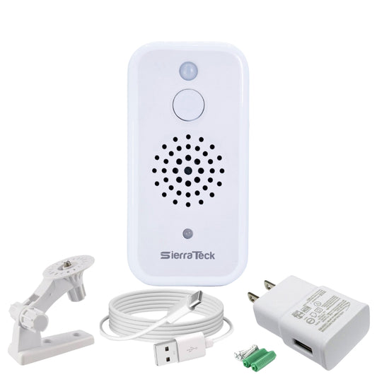 COMING SOON: SierraTeck Smart Motion Activated Audio Player – WiFi-Enabled - Customizable Audio - Independent Living, Point of Sale Advertising, Door Greeter, Entry Alert